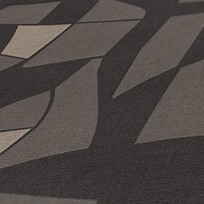 AS Creation Antigua - Zwart - Geometrisch Behang - 390934