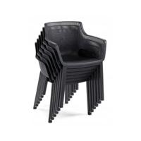 Keter stapelstoel Eva - antraciet - thumbnail