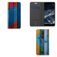 Nokia 5.1 (2018) Book | Wallet Case | Wood Heart - Cadeau voor je Vriend - thumbnail