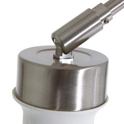 Steinhauer VloerlampGramineus 165cm grijs met effen witte kap - 9718ST