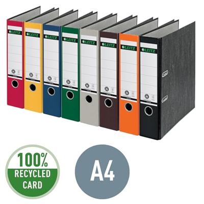 Ordner Leitz 1080 A4 80 mm karton gewolkt zwart - thumbnail
