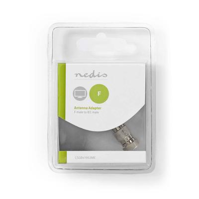 Nedis CSGB41953ME Satelliet- En Antenne-adapter F Female - Coax Male Metaal - thumbnail