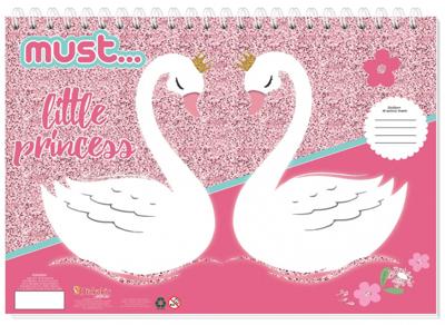 Must Sticker- En Kleurboek Zwaan 33 Cm Papier Roze 40 Pagina's