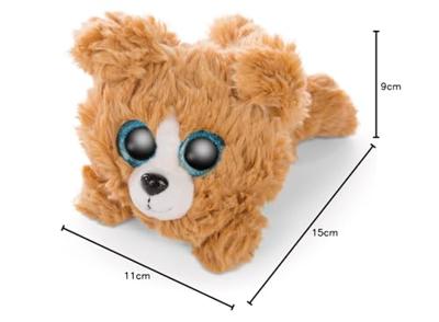 Nici glubschis pluchen knuffel liggende hond lollidog, 15cm