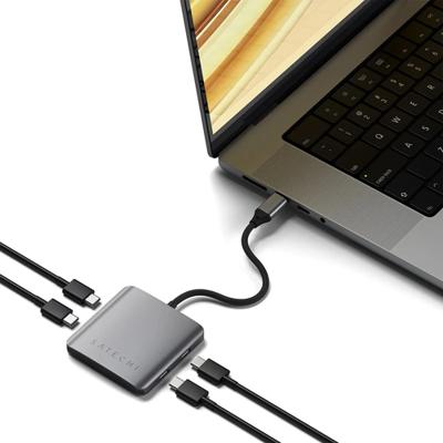 Satechi ST-H4CPDM USB-C dockingstation Geschikt voor merk (dockingstation): Apple MacBook