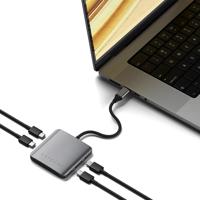 Satechi 4-Port USB-C hub met power delivery (100W) - Space Grey - thumbnail