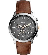 Horlogeband Fossil FS5408 Leder Bruin 22mm