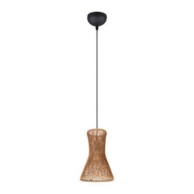 Trio Design hanglampBijou zwart met rotan Ø20cm - R31831026