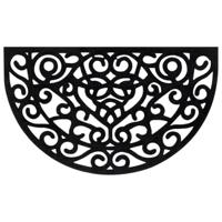 Deurmat halfrond 45x75 cm rubber - thumbnail