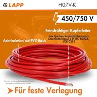 LAPP 4520041/100 Draad H07V-K 1 x 1.50 mm² Rood 100 m - thumbnail