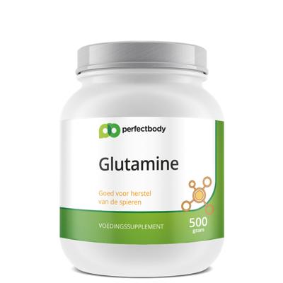 L-Glutamine poeder - 100% puur aminozuur - Voor spierherstel, darmen & immuunsysteem - 500 gram PerfectBody