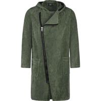 Cawo rits badjas voor heren - groen-xl - thumbnail