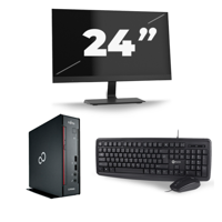 Fujitsu Esprimo Q556/2 USFF - Intel Core i5-7e Generatie - 8GB RAM - 256GB SSD - Windows 11 + 1x 24 inch Monitor - thumbnail