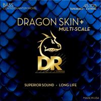 DR Strings Dragon Skin+ Coated Bass Strings Multi-Scale Tapered 45-105 voor elektrische basgitaar - thumbnail