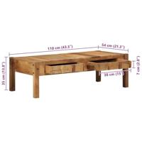 Salontafel Bruin 110 x 55 x 35 cm Massief gerecycled hout - thumbnail