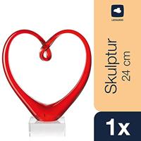 Leonardo Sculptuur hart rood 23 cm - thumbnail