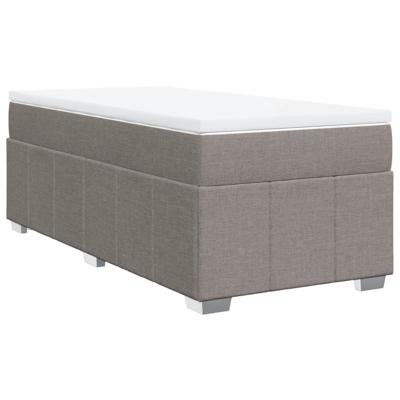 Boxspring met matras stof taupe 90x190 cm