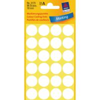 Avery-Zweckform 3170 Etiketten voor markeringspunten Ø 18 mm Wit 96 stuk(s) Permanent hechtend Papier - thumbnail