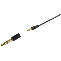 Hama ShellTV koptelefoon (stereo-oordopjes, ideaal tv, extra lange kabel, 6 m, jack 3,52 mm, jack 6,35 mm, stekker meegeleverd, 20 Hz - 20 kHz, 32 ohm, 113 dB/MW) zwart - thumbnail
