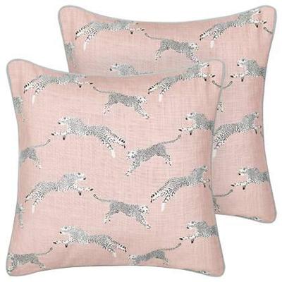 Beliani - ARALES - Sierkussen set van 2 - Roze - 45 x 45 cm - Katoen Beliani - ARALES - Sierkussen set van 2 - Roze - 45 x 45 cm - Katoen