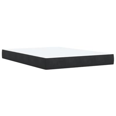 Boxspring met matras fluweel zwart 160x200 cm