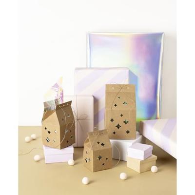 Giftbox Folia Star kraft set à 6 stuks Giftbox Folia Star kraft set à 6 stuks