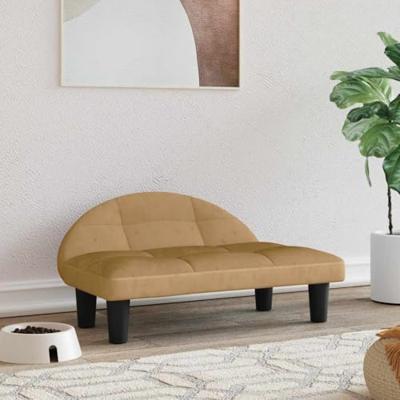 VidaXL Hondenmand 70x52x30 cm fluweel bruin VidaXL Hondenmand 70x52x30 cm fluweel bruin