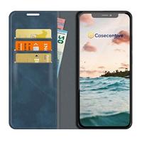 Casecentive Magnetische Leren Wallet iPhone 14 Pro Max blauw - thumbnail