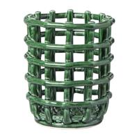 Keukengerei pot keramiek - groen - ø13.5x17 cm - thumbnail