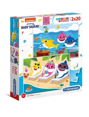 Nickelodeon legpuzzel Baby Shark 2 in 1 karton 40 stukjes