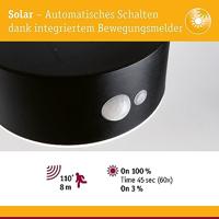 Paulmann 94570 Eileen Wandlamp op zonne-energie Energielabel: G (A - G) 5.5 W Warmwit Zwart - thumbnail