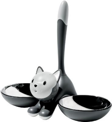 Alessi Tigrito Kattenvoerbak grijs 55cl Alessi Tigrito Kattenvoerbak grijs 55cl