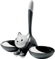 Alessi Tigrito Kattenvoerbak grijs 55cl - thumbnail