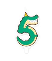 Jungle candle 5 crocodile | 4 stuks - thumbnail