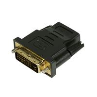 LogiLink AH0001 HDMI / DVI Adapter [1x HDMI-bus - 1x DVI-stekker 24+1-polig] Zwart - thumbnail