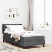 Boxspringbed met matras met matras Donkergrijs 90 x 200 cm - thumbnail