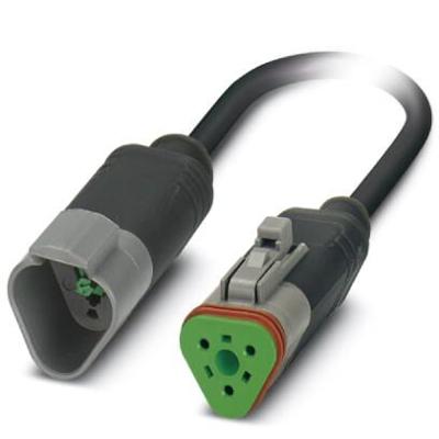 Phoenix Contact 1415004 Sensor/actuator connector, geassembleerd Aantal polen (sensoren): 3 Stekker, recht, Bus, recht 0.60 m 1 stuk(s)