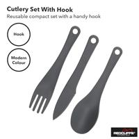 Redcliffs Reisbestekset 3-delig Grijs - thumbnail