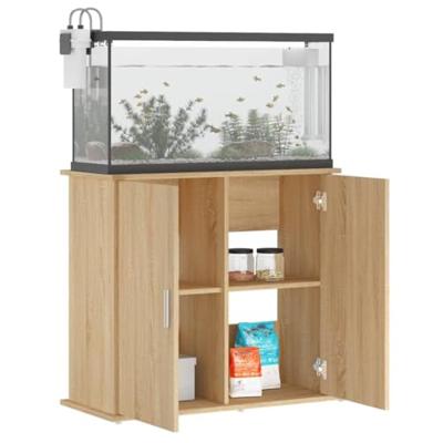 Aquariumstandaard 81x36x73 cm bewerkt hout sonoma eikenkleurig - thumbnail