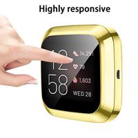 Fitbit Versa 2 Soft TPU case (volledig beschermd) - Goud - thumbnail