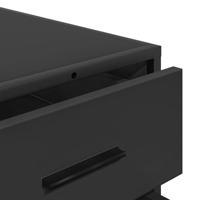 Ladekast 70x41x70 cm bewerkt hout zwart - thumbnail