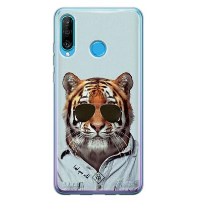 Huawei P30 Lite siliconen hoesje - Tijger wild