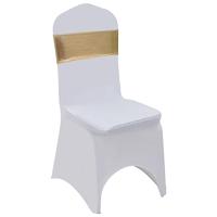 VidaXL 25 st stoellint met diamant stretch goud - thumbnail