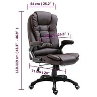 Kantoorstoel kunstleer bruin - thumbnail