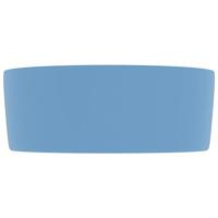 Wastafel rond 40x15 cm keramiek mat lichtblauw - thumbnail