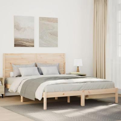 Bedframe extra lang zonder matras massief hout 160x210 cm