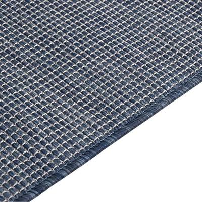 VidaXL Buitenkleed platgeweven 120x170 cm blauw