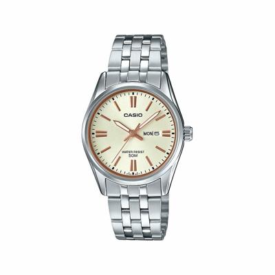 Casio LADY DAY & DATE - CHAMPAGNE (Ø 30 mm) Dames horloge