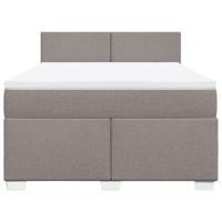 Boxspring met matras stof taupe 140x200 cm - thumbnail