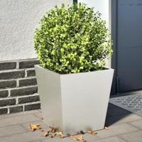 Plantenbakken 2 st 40x40x40 cm roestvrij staal - thumbnail